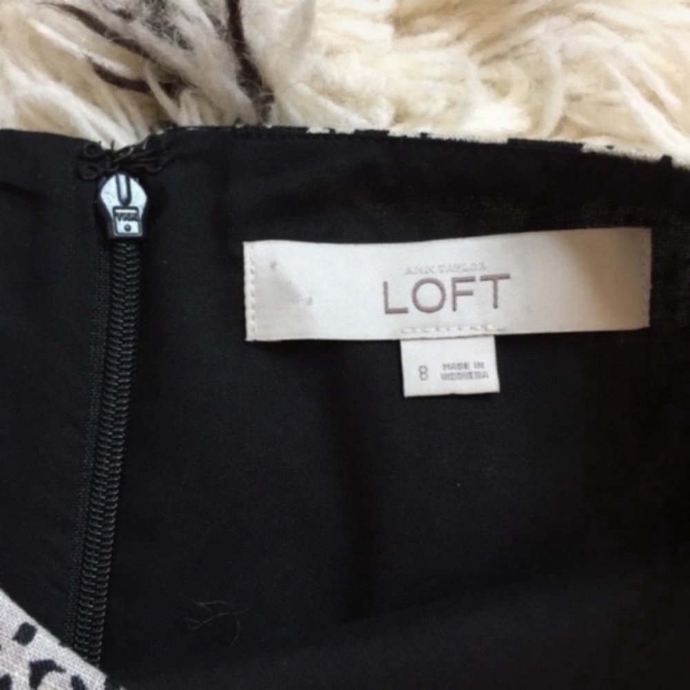 Loft 100% Linen Python Color Block Dress - Picture 5 of 6